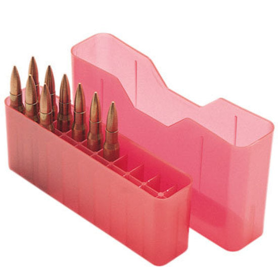 Case-Gard Rifle Ammo Slip Top  Holder - Clear Red Med-Lge