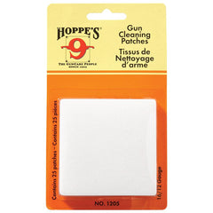Hoppes Guncare Cleaner Gun Cleaning Synthetic Cotton Patches Ultra-absorbent - 12-20 Gauge 25 Packs