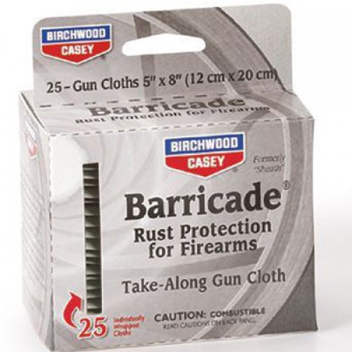 Birchwood Casey Barricade Take-Along Gun Cloth - 25 pack